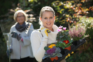 woman gardening