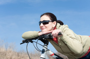 woman on the bicycle