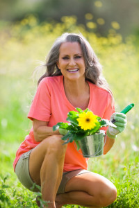 woman w flower